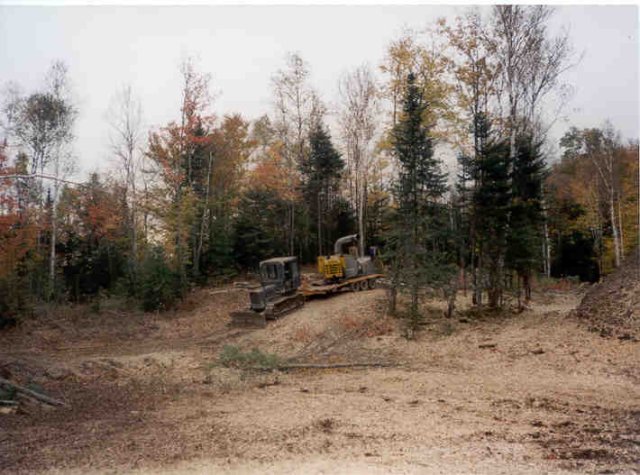 Clearing the lot for the original building site